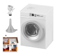 Mini a 1:12 - Giocattoli con tamburo girevole, coperchio apribile, batteria ricaricabile | Set di mobili per lavanderia realistici per bambini, ragazzi, ragazze, compleanno, gio