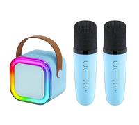 Mini à, Mini à pour - Haut-parleur Sans Fil Avec lumières LED et 2 Microphones Sans Fil | Haut-parleur de Chant Avec Microphone, à pour