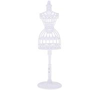 Mini abito da manichino Abito da abito Scava fuori Supporto per espositore per 1/6 bambole (bianco) Professionale e alla moda