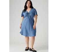 Mini abito Delray a manica corta (taglie forti) Blu / New News levi > clothing > women > dresses > jumpsuits