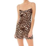Mini Abito Sexy Senza Maniche Stampa Leopardata Donna Vestito Corto Senza Schienale Maglia Trasparente Abito Estivo Spacchi Laterali Elegante Copricostumi Spiaggia Miniabito Discoteca Sera Casual
