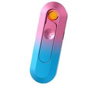 Mini accendino elettrico al plasma, accendino antivento, accendino a spirale, accendino USB ricaricabile for fuoco/sigarette, candele (Color : Pink)