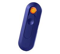 Mini accendino elettrico al plasma, accendino antivento, accendino a spirale, accendino USB ricaricabile for fuoco/sigarette, candele (Color : Blue)
