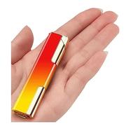 Mini accendino sottile al butano, accendino antivento con fiamma rossa, accendini a torcia in metallo, regali da uomo (Color : Rosso)