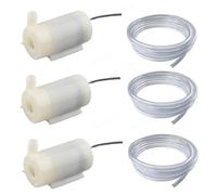 Mini Acqua Pompa Sommergibile,3 PCS Pompa per Acquario,DC 3V 5V,Pompa Sommersa+ 3M Tubo Trasparente Flessibile,Micro Pompa per Acquario, Piscina e Giardino
