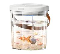 Mini acquario: acquario portatile, contenitore trasparente con luce e batteria da 2000 mAh, contenitore di aerazione a circolazione di ossigeno silenzioso, acquario da tavolo per esche per rettili,