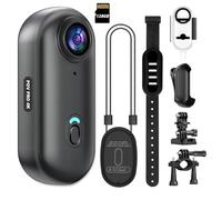 Mini Action Camera WIFI 4K 128GB Pollice POV Portatile con IPX7 Impermeabile Videocamera Subacquea Supporto Casco Magnetico Sport DV per Ciclismo, Animali Domestici, Vlogging (nero)