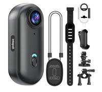 Mini Action Camera WIFI 4K 128GB Pollice POV Portatile con IPX7 Impermeabile Videocamera Subacquea Supporto Casco Magnetico Sport DV per Ciclismo, Animali Domestici, Vlogging (nero)