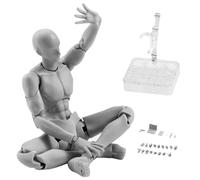 Mini Action Figure Gesti mobili Modello leggero in PVC Supporti per bambole Body-Chan Set con supporto piedistallo per schizzi, pittura, disegno maschile, decorazioni natalizie