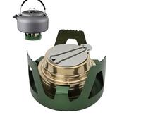 Mini ad alcool portatile da esterno - a combustibile da campeggio leggero e compatto, riscaldatore compatto, bruciatore da trekking con zaino in spalla in acciaio inossidabil