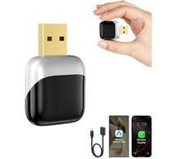 Mini adattatore wireless Carplay & Android per auto, converte adattatori cablati Apple Car Play in wireless, plug and play e nessun ritardo, scatola video, dongle CarPlay per auto dal 2016