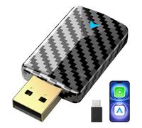 Mini adattatore wireless CarPlay, USB-A/USB-C, versione stabile, Plug & Play, compatibile dal 2016 in poi, per Apple iPhone (iOS 10+)