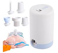 Mini Air Pump, Pool Float Inflator, Electric Inflate Deflate Tool, High Efficiency, Low Noise, Compact Build, Fast Filling, Easy Storage, Multi-Nozzle Design, Travel, Bike, Kayak