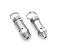Mini Air Release Pressure Relief Safety Valve 1/4" 1/2" BSPT Male 1-8 Bar Exhaust SS304 Stainless Steel Sanitary Homebrew(1/4",1 Bar Fixed)