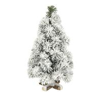 Mini albero di Natale artificiale ghiacciato e innevato su piedi in legno, piccolo albero di Natale, decorazione da tavolo, albero artificiale, piccolo albero di Natale bianco, decorazione natalizia,