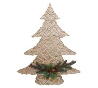 Mini Albero di Natale Decorativo H60 cm con Luce LED Bianco Caldo