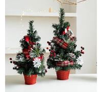 Mini albero di Natale facilmente portatile 30/40/50 cm ghirlanda progettata per migliorare la tua decorazione natalizia senza sforzo (40 cm rosso)