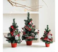 Mini albero di Natale facilmente portatile 30/40/50 cm ghirlanda progettata per migliorare la tua decorazione natalizia senza sforzo (50 cm rosso)