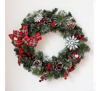 Mini albero di Natale facilmente portatile 30/40/50 cm ghirlanda progettata per migliorare la tua decorazione natalizia senza sforzo (30 cm rosso)
