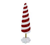 Mini Albero di Natale in Resina bianco rosso cm Ø11,5xh42,3
