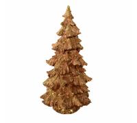 Mini Albero di Natale in Resina rosa glitter oro cm Ø24xh46