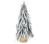 Mini Albero di Natale Innevato da Tavolo Mobile Piccolo Juta Pino Cimone 35 cm