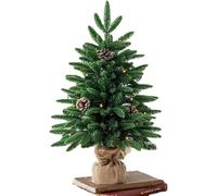 Mini Albero Di Natale, Piccolo, Da Tavolo, Con Puntale A Forma Stella E Decorazioni Appese(A,90cm)