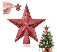 Mini Albero di Natale Topper Puntale Puntale per albero di Natale a Forma di Stella, per Decorazione Albero di Natales (Rosso A)