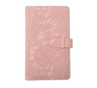 Mini Album Fotografico con 96 Tasche per Mini 12 11, Album Fotografico Formato Portafoglio in Pelle Premium, Portafoto Carta di Credito (Motivo rosa intenso)