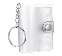 Mini Album Fotografico Portachiavi - Mini Album Portachiavi Con 24 Tasche | Portatile Portacarte Trasparente - Per Bambini, Adulti, Uomini, Donne, Compleanno, Matrimonio, Portafoglio e Zaino