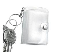 Mini album fotografico portachiavi - raccoglitore tascabile trasparente compatto, album portatile da 24 scomparti per portafoglio, zaino, borsa, organizer per ricordi per bambini adulti uomini