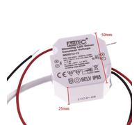 Mini Alimentatore Dimmerabile 12V 12W 1A, Compatibile Con Dimmer Taglio di Fase Triac Dimming, IP65 50X48X24mm, Adatto Alle Strisce Led