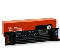 MINI ALIMENTATORE SLIM METALLICO STABILIZZATO SWITCHING TRIMMER 220V-24V 4.16A 100 WATT COLORE NERO IP20