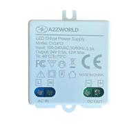 Mini Alimentatore Trasformatore LED 24V 0,5A 12W, Voltaggio Costante,Input 110V 220V AC 50/60Hz, Per Strisce LED e Luci a Bassa Tensione DC12V, Compatto 45x40x20mm