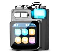Mini altoparlante Bluetooth, altoparlante portatile wireless intelligente con touchscreen, suono ad alta definizione, luci LED, BT5.4, tutto in uno, piccolo audio per casa/esterni/viaggi/doccia/festa