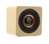 Mini Altoparlante Bluetooth, Cabinet a Risonanza di Legno Rilascio Suono Puro, Batteria a Lunga Durata, Smartphone Compatibili, Laptop, Altoparlante Wireless Retrò Portatile per Feste, Viaggi(Giallo)