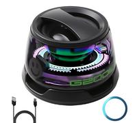 Mini altoparlante Bluetooth magnetico, wireless, portatile, compatto, con luce multicolore RGB, supporto audio surround 3D per doccia, cucina, attività all'aperto, viaggi, golf, regalo nero