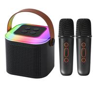 Mini altoparlante Bluetooth portatile con microfono wireless, tutto in uno, ideale per riunioni di famiglia e intrattenimento.