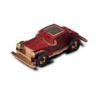 Mini altoparlante Bluetooth wireless con subwoofer in legno a forma di auto retr