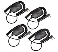 4-Pack 2 Pin Mini Altoparlante W/ Premere per Parlare Microfono Kenwood Th Serie