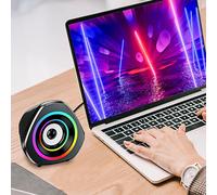 Mini altoparlante da gioco RGB, design compatto per musica, film e giochi, plastica di alta qualità che garantisce prestazioni stabili senza