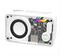Mini altoparlante portatile intelligente compatibile con Bluetooth 5.3 con luce LED colorata trasparente Mecha Type-C Ricarica A
