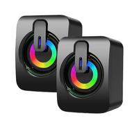 Mini Altoparlante Subwoofer RGB - Audio Desktop Cablato USB Con Luce LED Barra Audio Compatta Da 10 W | Configurazione Del Gioco Domestico Del Computer Portatile Telefono Cellulare