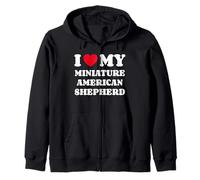 Mini American Shepherd I Love My Miniature American Shepherd Felpa con Cappuccio