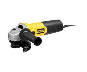 Mini-Amoladora 1.100W 125mm, velocidad variable 3.000-11.000 rpm, rosca del eje M14, embrague electrónico, protección contra re-arranque y arranque suave. Incluye empuñadura lateral marca STANLEY