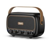 Mini amplificatore per chitarra da 5 W x 2, portatile e ricaricabile, effetti Clean/Overdrive, ingresso Bluetooth 5.0 e AUX, 7 ore di riproduzione, jack per cuffie, piccolo amplificatore da studio per