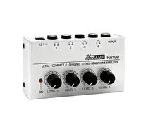 Mini amplificatore per cuffie HA400 4 canali Amplificatore audio stereo ultracompatto Amplificatore per cuffie per musica Spina UE