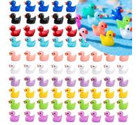 Mini anatre, 10 colori, piccole anatre, mini statuette in resina, anatre in miniatura, per acquario, fai da te, micro paesaggio, decorazione giardini, miniatura, feste per bambini, premi per studenti