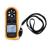 Mini anemometro digitale portatile Misuratore di temperatura della velocità del ad alta precisione con retroilluminazione LCD per uso interno esterno Costruzione ABS portatile