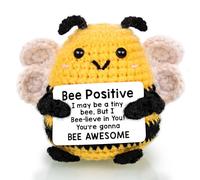 Mini animale all'uncinetto con supporto emotivo positivo, simpatico, divertente, ispiratore, piccola bambola da collezione, regalo di compleanno unico per donne, uomini, mamma, amica, colleghi in